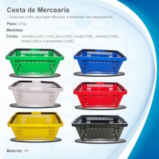 CESTA S600 COM ALCA PLASTICA COLOR 13 LITROS PLASTICOMM UN 1